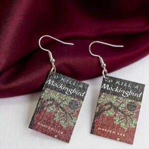 To Kill A Mockingbird Book Cover Dangle Earrings – A Timeless Accessory! 📚 NWT